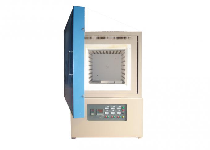 PID Auto Control Industrial Muffle Furnace 1200 C 50 Segments Ceramic Fiber Chamber 0